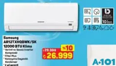 SAMSUNG AR12TXHQBWK/SK 12000 BTU KLİMA fiyat ve kampanya bilgisi